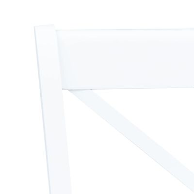 vidaXL Cadeiras de jantar 4 pcs seringueira maciça branco