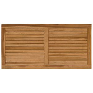 vidaXL Tampo de Mesa Retangular Madeira de Teca S&oacute;lida Natural