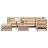 vidaXL 8 pcs conjunto lounge de jardim c/ almofad&otilde;es pinho maci&ccedil;o