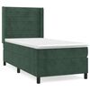 vidaXL Cama com molas/colch&atilde;o 90x200 cm veludo verde-escuro