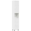 vidaXL Conjunto de Arm&aacute;rios para Banheiro TULUM Branco Brilhante