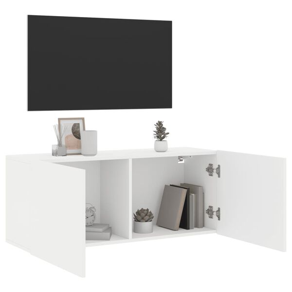 vidaXL Móvel de parede para TV 100x30x41 cm branco