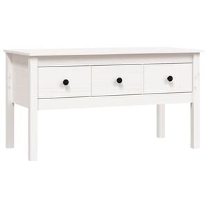 vidaXL Mesa de centro 102x49x55 cm pinho maciço branco