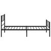 vidaXL Estrutura de cama com cabeceira e p&eacute;s 80x200 cm metal preto