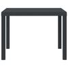 vidaXL Mesa de Jantar para Jardim Antracite 100 x 100 x 73 cm vime PE