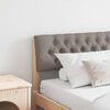 vidaXL Cabeceira estofada Cinzento-acastanhado 200 cm