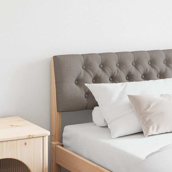 vidaXL Cabeceira estofada Cinzento-acastanhado 200 cm