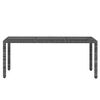 vidaXL 9 pcs conjunto de jantar para jardim vime PE cinzento