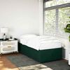 vidaXL Estrutura de cama sem colch&atilde;o 90x190 cm veludo verde-escuro