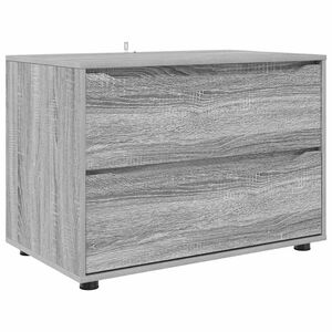 vidaXL Arm&aacute;rio de arruma&ccedil;&atilde;o Cinza Sonoma 80 x 48 x 57 cm