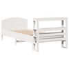 vidaXL Cama sem colch&atilde;o 90x200 cm madeira de pinho maci&ccedil;a branco