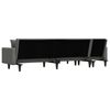 vidaXL Sof&aacute;-cama em forma de L 275x140x70 cm tecido cinzento-escuro