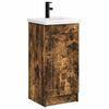 vidaXL Gabinete de banheiro com pia Carvalho Fumado 42 x 40 x 84,5 cm