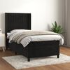 vidaXL Cama com molas/colch&atilde;o 90x200 cm veludo preto