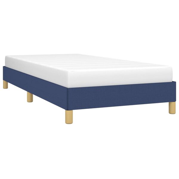vidaXL Estrutura de cama sem colch&atilde;o 90x190 cm tecido azul