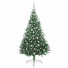vidaXL &Aacute;rvore de Natal Artificial Pr&eacute;-iluminada Verde 240 cm PVC