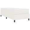 vidaXL Cama Box Creme e Branco 90 x 190 cm Tecido de Veludo Cotele