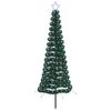 vidaXL &Aacute;rvore de Natal de tinsel com LED e espeto EKENAS 180 cm