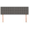 vidaXL Cabeceiras cinzento 144x5x78/88 cm couro artificial