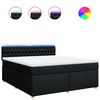 vidaXL Cama com molas/colch&atilde;o 180x200 cm tecido preto