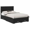 vidaXL Estrutura da Cama com gaveta Carvalho Preto 120 x 190 cm