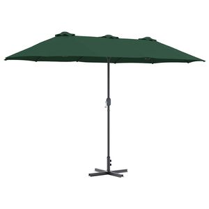 vidaXL Guarda-sol de Jardim 370 x 197 x 239 cm Poli&eacute;ster e Alum&iacute;nio