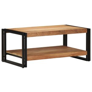 vidaXL Mesa de centro 90x50x38 cm madeira de ac&aacute;cia maci&ccedil;a