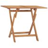 vidaXL Mesa de jantar para jardim dobr&aacute;vel 90x60x75 cm teca maci&ccedil;a