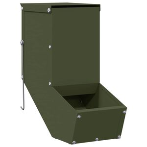 vidaXL Comedouro para Coelhos Verde-Azeitona 12,5 x 26 x 28,5 cm 1 kg
