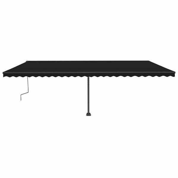 vidaXL Toldo retr&aacute;til manual com LED 600x300 cm antracite
