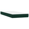 vidaXL Cama box spring c/ colch&atilde;o e LED verde-escuro 80x220 cm veludo