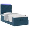 vidaXL Estrutura cama otomana colch&otilde;es 80x200 cm veludo azul escuro