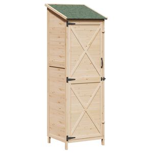 vidaXL Galp&atilde;o de Jardim com telhado Natural 59,5 x 56 x 176,5 cm