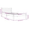 vidaXL Cama sem colch&atilde;o 100x200 cm pinho maci&ccedil;o castanho-mel