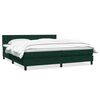 vidaXL Cama com molas/colch&atilde;o 180x210 cm veludo verde-escuro
