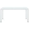 vidaXL Mesa de jardim 150x90x75 cm vime PE branco