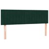 vidaXL Cama box spring com colch&atilde;o 160x210 cm veludo verde escuro