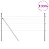 vidaXL Poste de Cerca Prateado 100 x 0,5 m (malha de 25 mm) A&ccedil;o