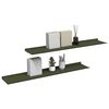vidaXL Prateleira Flutuante 2 pcs Verde Oliva 100 x 18 x 2,5 cm A&ccedil;o
