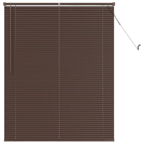 vidaXL Cortina Veneziana Marrom Escuro com Padr&atilde;o 150 x 120 cm PVC
