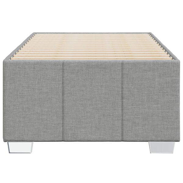 vidaXL Estrutura de cama sem colch&atilde;o 90x200 cm tecido cinzento-claro