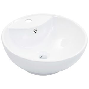 vidaXL Lavat&oacute;rio com extravasamento 46,5x18 cm cer&acirc;mica branco