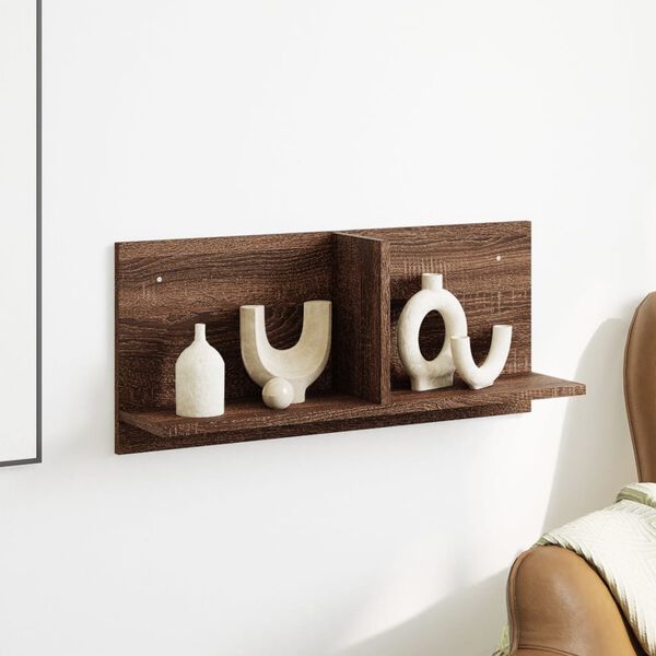 vidaXL Arm&aacute;rio parede 70x16,5x30 cm deriv. madeira carvalho castanho