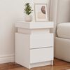 vidaXL Mesa de cabeceira com luzes LED 35x39x55 cm branco