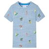 T-shirt para crian&ccedil;a azul mesclado 128
