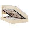 vidaXL Cama com arruma&ccedil;&atilde;o e colch&atilde;o Creme 120 x 200 cm tecido