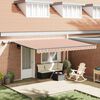 vidaXL Toldo Retr&aacute;til Manual Multicolor 450 &times;300 cm tecido