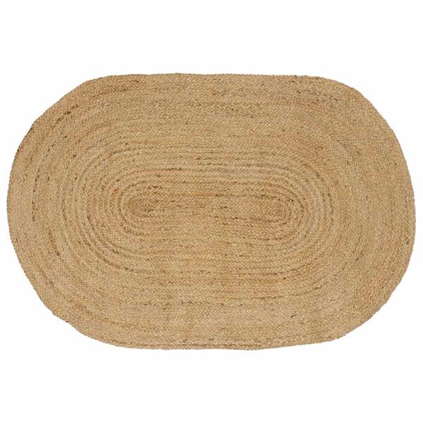 vidaXL Tapetes de &aacute;rea Oval Natural 205 x 305 cm Juta