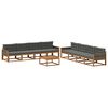 vidaXL Conjunto de Sof&aacute;s para Exterior 9 pcs Natural e Antracite