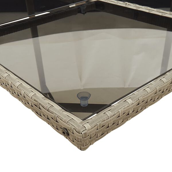 vidaXL 13 pcs conjunto jantar p/ jardim c/ almofad&otilde;es vime PE cinzento